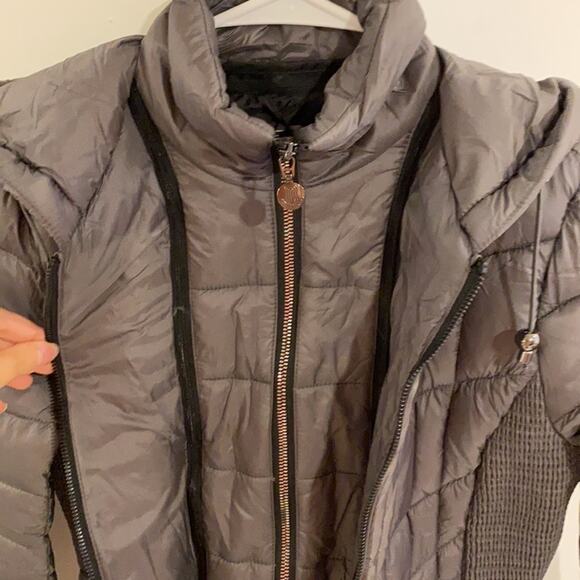 NWT Bernardo Hooded Packable Puffer Coat Charcoal XS - Picture 5 of 14